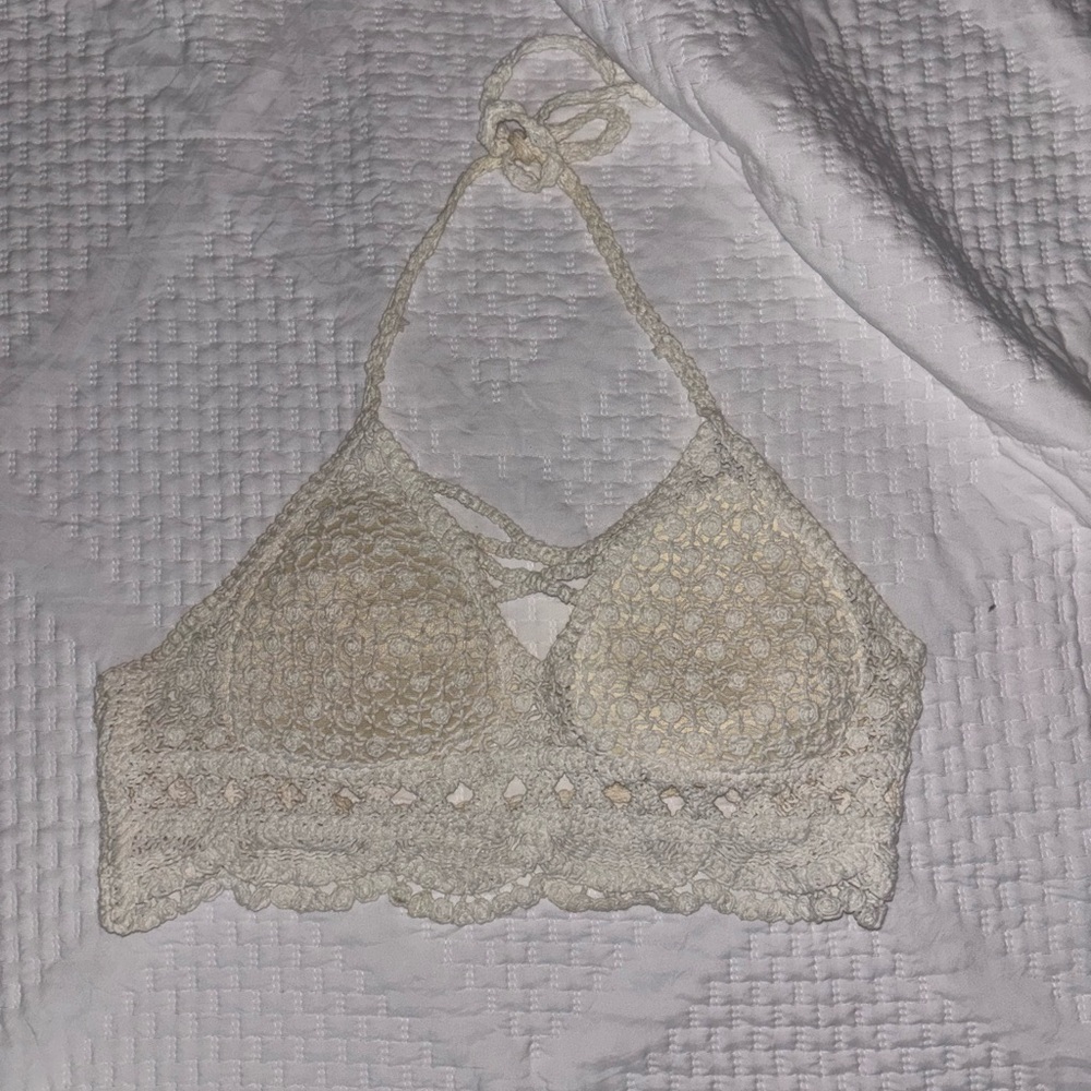 Elegant Cream Lace Bralette